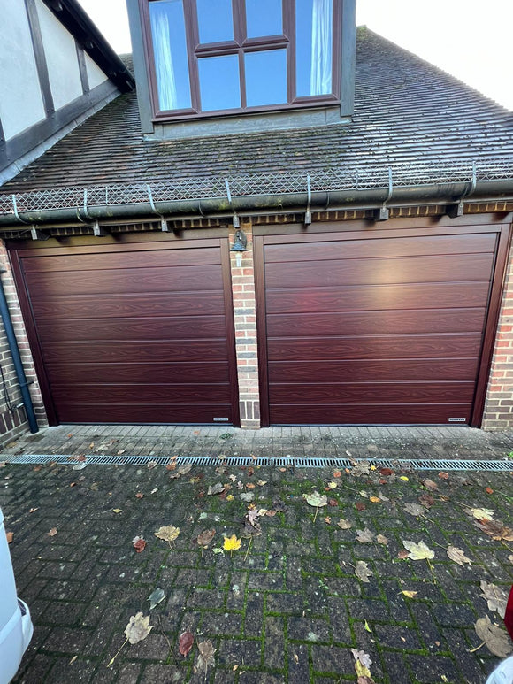Hormann LPU 42 M-Ribbed Decograin Sectional Garage Door