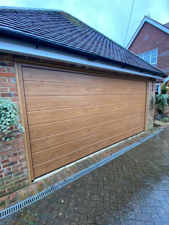 Hormann LPU 42 M-Ribbed Decograin Sectional Garage Door