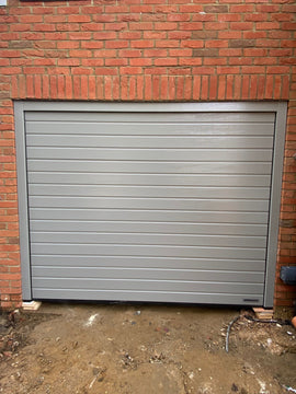 Hormann LPU 42 S-Ribbed Woodgrain Sectional Garage Door - 0