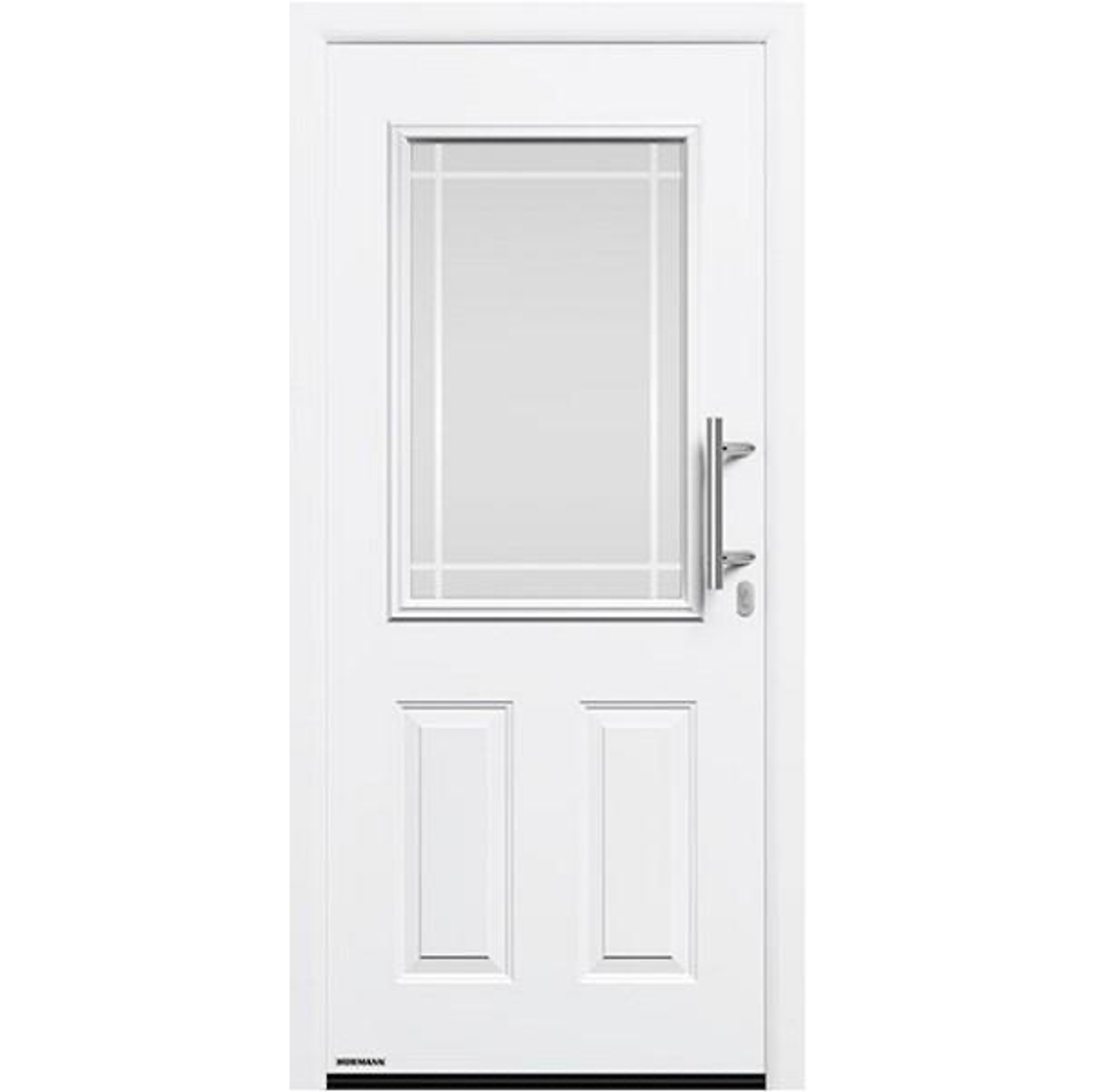 Hormann Thermo65 Style 430E (sand-blasted glass with clear stripes)