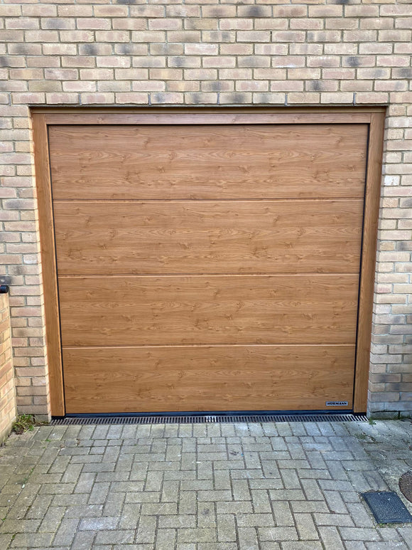Hormann LPU 42 L-Ribbed Decograin Sectional Garage Door
