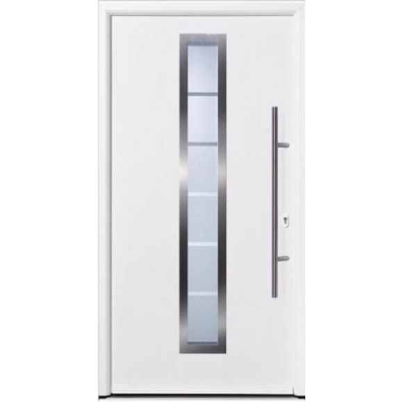 Hormann Thermo46 Style 700B (sand-blasted glass with 7 clear stripes) Door