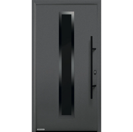 Hormann Thermo65 Style 700P (black glass) Entrance Door