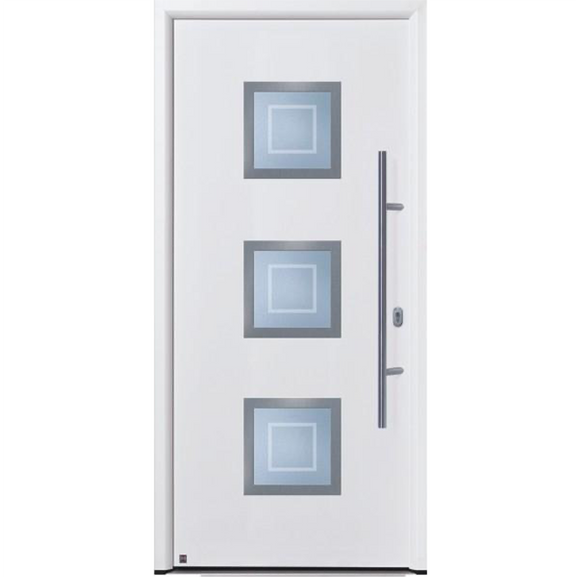 Hormann Thermo65 Style 810E (sand-blasted glass with clear stripes) Door