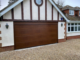 Hormann LPU 42 L-Ribbed Decograin Sectional Garage Door - 0