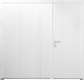Teckentrup Solid Ribbed Vertical Side-Hinged Door