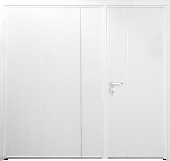 Teckentrup Solid Ribbed Vertical Side-Hinged Door