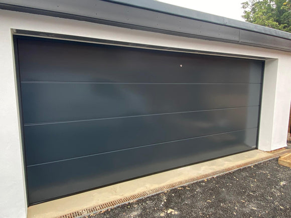Hormann LPU 42 L-Ribbed Silkgrain Sectional Garage Door