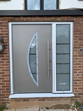 Hormann Thermo46 Style 900D (sand-blasted glass with 4 clear stripes) Door - 0