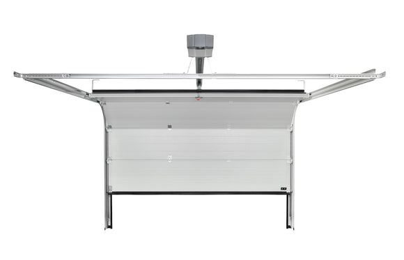 Hormann LPU 42 S-Ribbed Woodgrain Sectional Garage Door